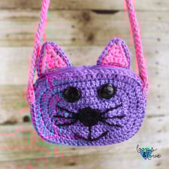 crochet cat purse
