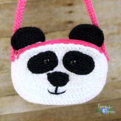 crochet panda purse