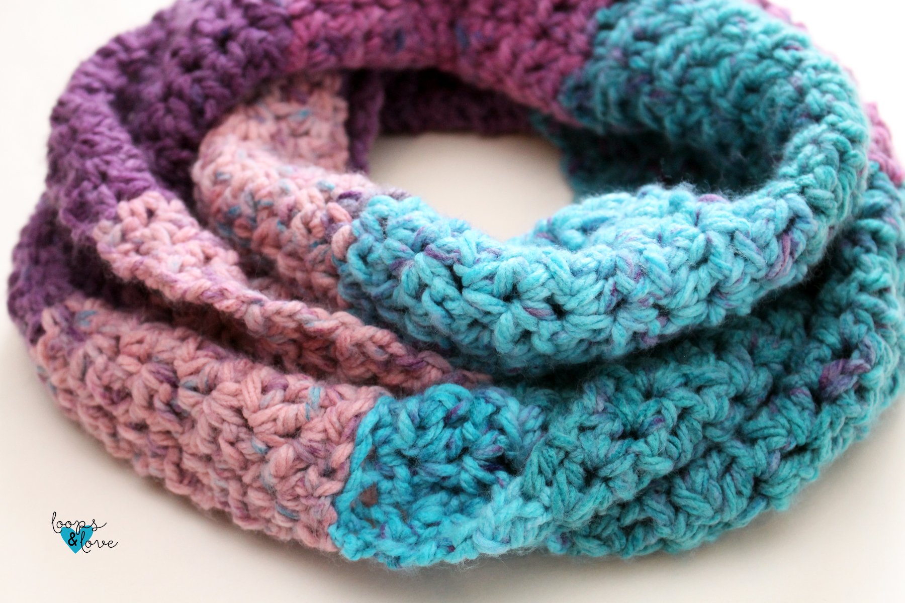 VStitch Infinity Scarf Loops & Love Crochet