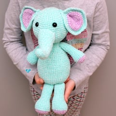 crochet plush style elephant amigurumi