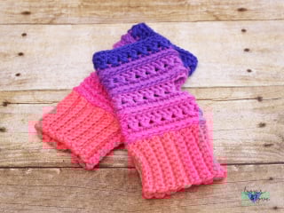 crochet fingerless gloves