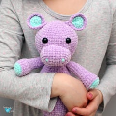 plush style hippo amigurumi crochet