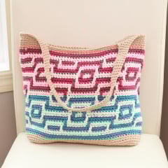 crochet beach bag mosaic crochet summer