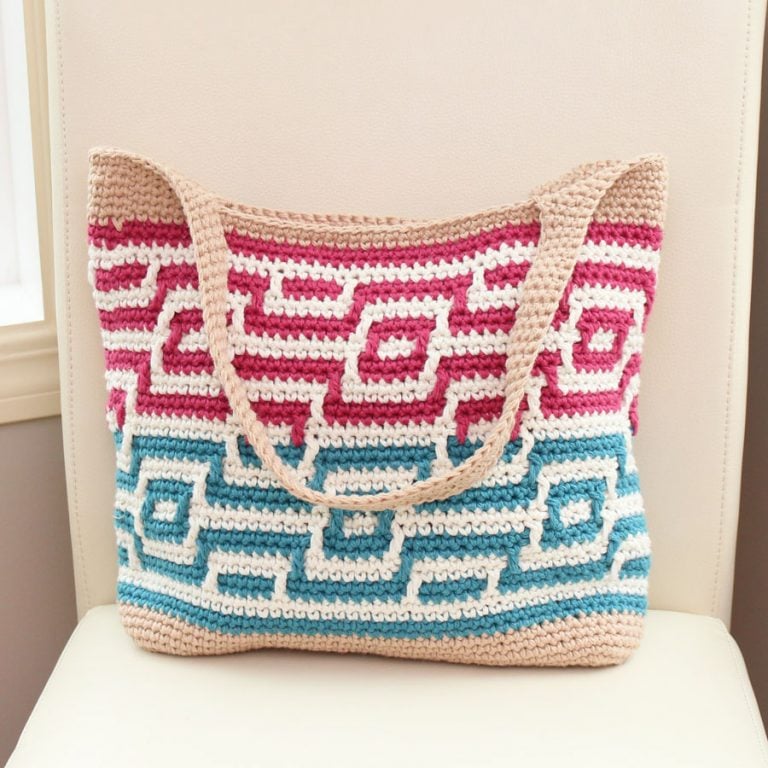 Mosaic Summer Tote - Free Crochet Pattern