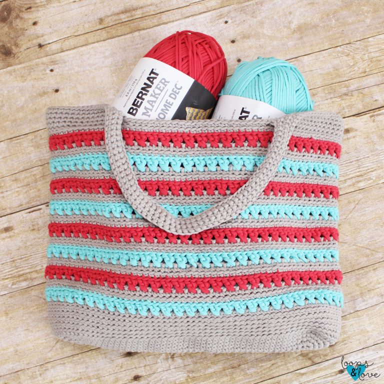 Beach Please Summer Tote - Free Crochet Pattern Loops & Love Crochet