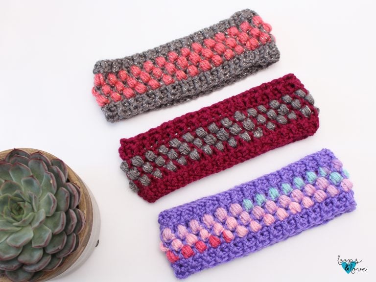Puff Stitch Ear Warmer - Free Crochet Pattern