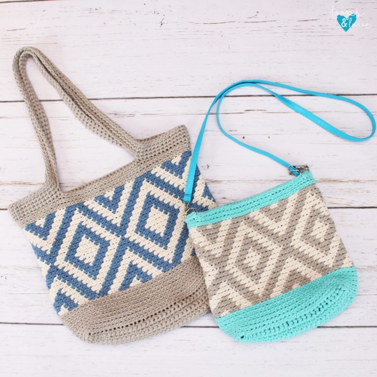 Crochet Diamond Tote - Free Crochet Pattern