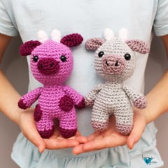 crochet amigurumi cow and ox