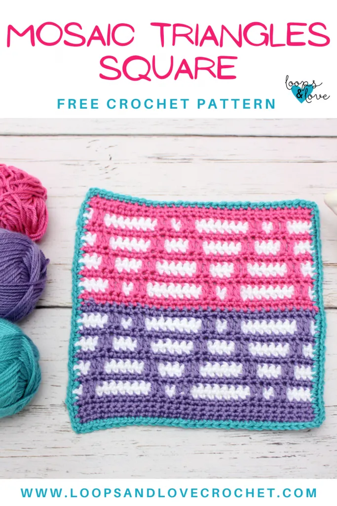 Mosaic Triangles Square pinterest pin