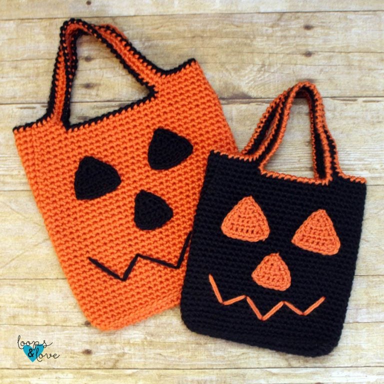 Crochet Jack O Lantern Trick or Treat Bag