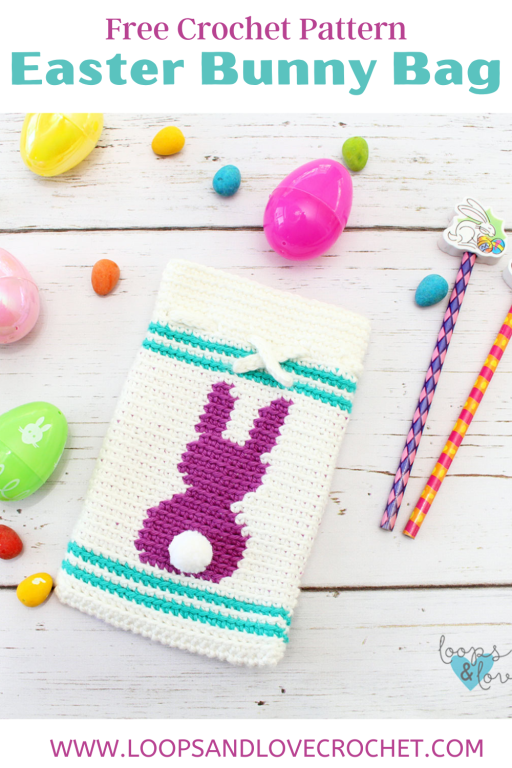 Free Crochet Easter Bunny Bag Loops & Love Crochet