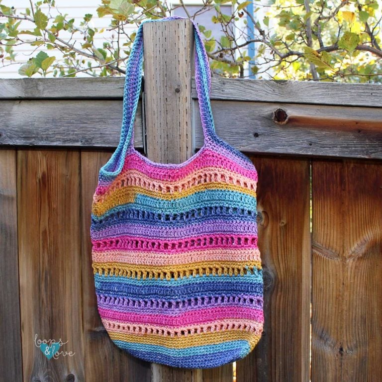 Rainbow Tote Bag - Free Crochet Pattern