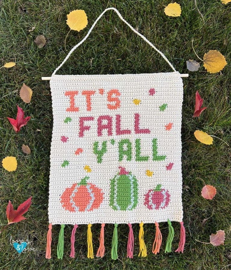 Fall Wall Hanging - Free Crochet Pattern