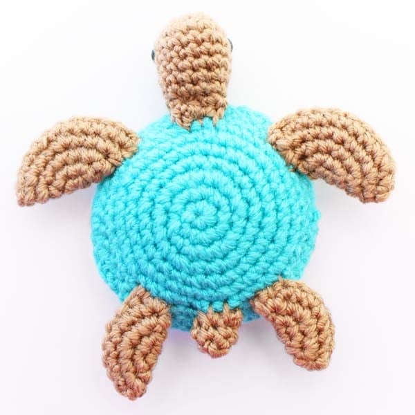 crochet sea turtle amigurumi underside