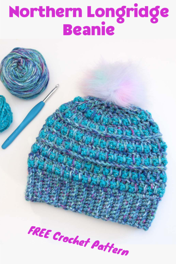 pinterest pin for the Northern Longridge Beanie