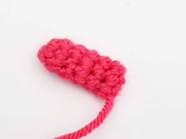 one mini crab amigurumi leg