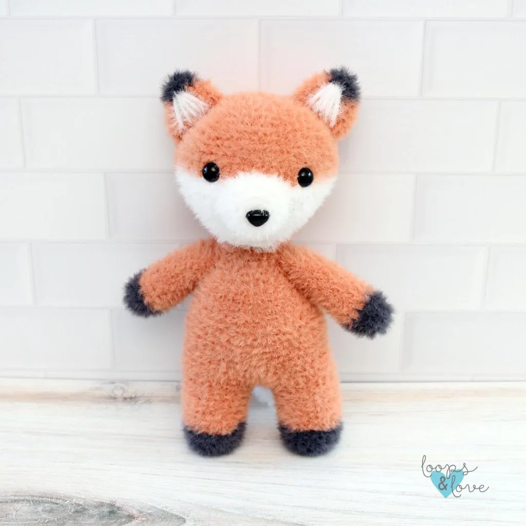 Fox Amigurumi on a counter