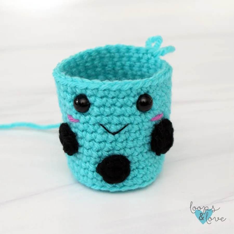 incomplete boba tea amigurumi