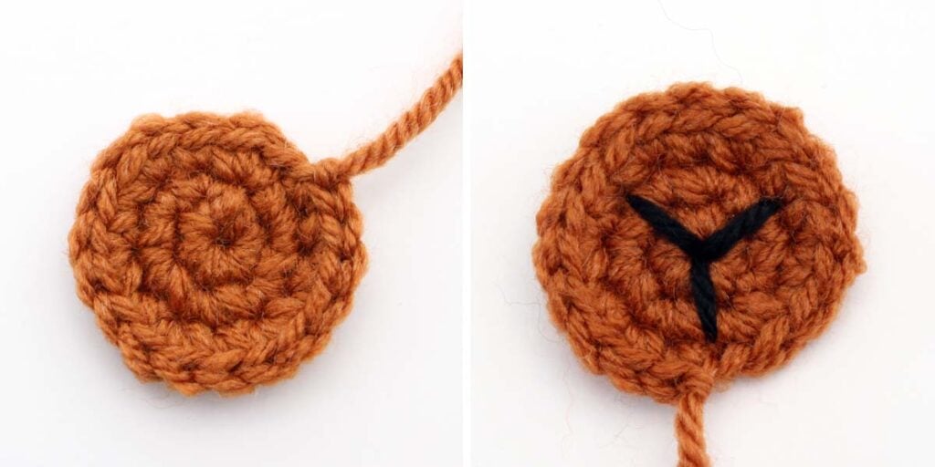 crochet capybara snout