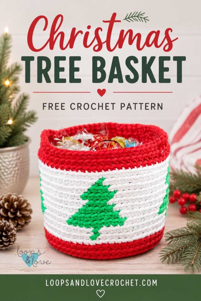 Christmas Tree basket pinterest pin
